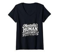 Women's Mentally Human Since Birth. No therians here V-Neck T-Shirt
