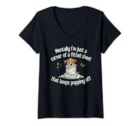 Womens Mentally I’m Just A Corner of A Fitted Sheet That Pops Off V-Neck T-Shirt
