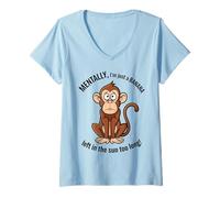Womens Mentally I'm Just a Banana Left in The Sun Too Long V-Neck T-Shirt