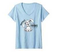 Womens Mentally, I'm Just a Frisbee Stuck on The Roof V-Neck T-Shirt