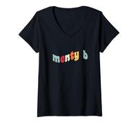 Womens Menty B Mental Breakdown Teen Stress Tween Funny Gen Z Slang V-Neck T-Shirt