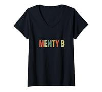 Womens Menty B Mental Breakdown Teen Tween Stress Funny Gen Z Slang V-Neck T-Shirt