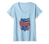 Womens Merica Since 1776 Eagle and Gator Shirt with Bitcoin Burgers V-Neck T-Shirt