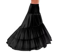 Women's Mermaid Petticoat Underskirt Crinoline Fishtail Wedding Crinoline Skirt Petticoat Shaping Floor Length 2 Rings Tail Half Slips for Ball Gown Wedding Bridal Dress Prom Dress(Black,14)