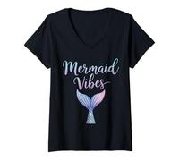 Women's Mermaid Tail Mermaid Vibes V-Neck T-Shirt