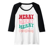 Womens Merry Christmas her Retro 2026 Raglan Baseball Tee