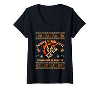 Womens Merry Starlight Warriors of Light - Christmas Viper V-Neck T-Shirt