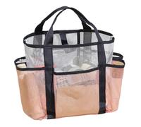 Women's Mesh Beach Bag, Large Mesh Beach Tote Bag, Foldable Airplane Cosmetic Pouch, Easy To Fold And Pack Flat, Can Use It Long Time 42x18x28cm For Beach