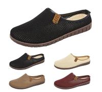 Women's Mesh Clogs Mules Shoes UK 4.5 Wide Toe Slip on Breathable Comfortable Lightweight Closed Toe Open Back Slippers for Daily Casual Outdoor Mule Backless Black Footwear 2026
