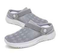Women's Mesh Lightweight Walking Shoes Comfortable Slip-on Shoes, Orthopedic Arch Support Sneakers, Anti-Slip Travel Shoes, Max Grip for Urban Hikes Memory Foam(A1513) Grey