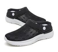 Women's Mesh Lightweight Walking Shoes Comfortable Slip-on Shoes, Orthopedic Arch Support Sneakers, Anti-Slip Travel Shoes, Max Grip for Urban Hikes Memory Foam(A1509) Black