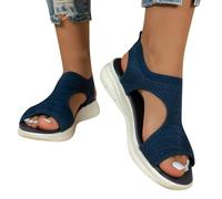 Women's Mesh Platform Sport Sandals Breathable Knitted Upper cut-out sides open toe slingback shape cushioned platform sole summer walks holidays travel casual weekends