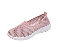 Women's Mesh Shoes, Breathable Shoes, Lightweight and Comfortable Mesh Shoes for Walking and Outing, Breathable Sneakers, Versatile Soft Shoes for Summer and Leisure, pink, 4 UK