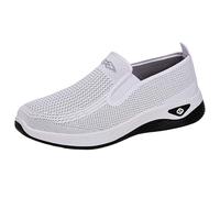 Women's Mesh Slip On Shoes,Arch Support Memory Foam Sneakers,Slip On Sneaker Lace Free Shoes,Provides Cushioning,Keeps You Dry and Cool,for Busy Mornings Or When Going Out White