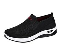 Women's Mesh Slip On Shoes,Arch Support Memory Foam Sneakers,Slip On Sneaker Lace Free Shoes,Provides Cushioning,Keeps You Dry and Cool,for Busy Mornings Or When Going Out Black
