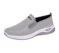 Women's Mesh Slip On Shoes,Arch Support Memory Foam Sneakers,Slip On Sneaker Lace Free Shoes,Provides Cushioning,Keeps You Dry and Cool,for Busy Mornings Or When Going Out Gray
