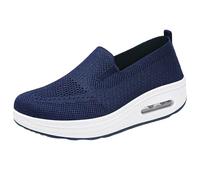 Women's Mesh Slip On Shoes,Hand Free Running Shoe,Slip On Sneaker Lace Free Shoes,Easy to Put On and Take Off,Provides Grip,Flexible,for Busy Mornings Or When Going Out Blue