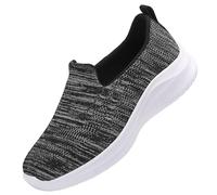 Women's Mesh Slip On Shoes,Ladies Breathable Mesh Walking Running Shoes,Memory Foam Sneakers Tennis,Provides Grip,Provides Foot Support,for Busy Mornings Or When Going Out Gray