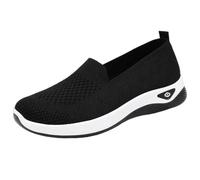 Women's Mesh Slip On Shoes,Memory Foam Sneakers Tennis,Hand Free Running Shoes,Easy to Put On and Take Off,Provides Foot Support,for Long Term Standing Work,Walking Black