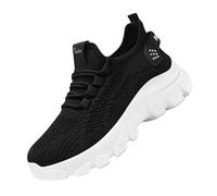 Women's Mesh Trainers Ladies Workout Fitness Walking Sneakers Arch Support Comfortable Road Running Shoes Air Cushion Memory Foam Sports Non Slip Tennis Jogging Footwear Low Top Slip On Trainer Trendy