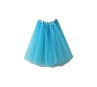 Women's Mesh Tulle Skirt Tutu Skirts Mini Skirt Princess Elastic Skirts Adult Short Tutu Dancing Fluffy Costume Adult Womens Princess Ladies Layered Ballet Outfit Sky Blue