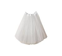 Women's Mesh Tulle Skirt Tutu Skirts Mini Skirt Princess Elastic Skirts Adult Short Tutu Dancing Fluffy Costume Adult Womens Princess Ladies Layered Ballet Outfit White