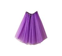 Women's Mesh Tulle Skirt Tutu Skirts Mini Skirt Princess Elastic Skirts Adult Short Tutu Dancing Fluffy Costume Adult Womens Princess Ladies Layered Ballet Outfit Purple