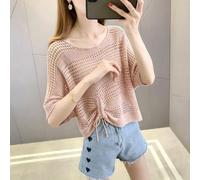Women's Mesh Tunic for top, Solid Round Neck, Short Sleeve Women's | For Beach Holidays, Breathable & Light, Ideal for Women, Soft Polyester Mesh, One Size Fits 40-70kg