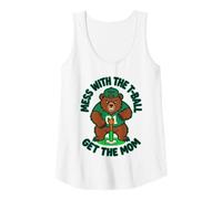 Womens Mess with The T-Ball Get Mom Bear Mascot Art Tank Top
