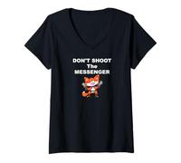 Women's Messenger Don't Shoot The Messenger V-Neck T-Shirt