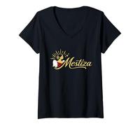 Women's Mestiza Pride - Filipino & American Heritage Design V-Neck T-Shirt