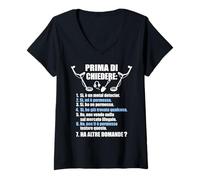 Women's Metal Detector Italian Detectoring Metaldetector V-Neck T-Shirt