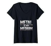Women's Metal is My Medium Metalworker Identity V-Neck T-Shirt