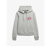 Women's metallic hooded sweatshirt Superdry Athletic Gris XL