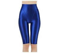 Women's Metallic Trousers Leggings Silver Sexy Oily Shiny Opaque Women's Liquid Stretch High Rise High Gloss Gaiters Tights Sports Leggings Fitness Silver Leggings Women's Shiny Leggings, blue, XL