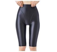 Women's Metallic Trousers Leggings Silver Sexy Oily Shiny Opaque Women's Liquid Stretch High Rise High Gloss Gaiters Tights Sports Leggings Fitness Silver Leggings Women's Shiny Leggings, black, M