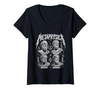 Women's Metaphysica Socrates Plato Aristotle Philosopher Metaphysics V-Neck T-Shirt
