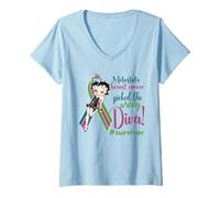 Womens metastatic Breast Cancer Women tee metastatic Breast Cancer V-Neck T-Shirt