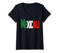 Womens Mexicali Baja California México V-Neck T-Shirt