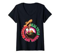 Womens Mexican Cinco De Mayo Latina Chingona Cabrona Chicana Latinx V-Neck T-Shirt