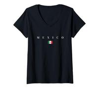 Womens Mexican Mexico V-Neck T-Shirt