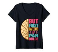 Women's Mexican Pan De Dulce Cafecito V-Neck T-Shirt