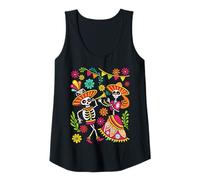 Womens Mexican Sugar Skull Dia de Los Muertos Calavera Women Naive Tank Top