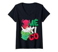 Women's Mexicans Roots Cinco De Mayo Souvenir México Proud Heritage V-Neck T-Shirt