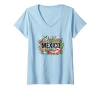 Women's Mexico Axolotl Chihuahua Pointing Meme - Mexican Souvenir V-Neck T-Shirt
