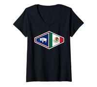 Women's Mexico Heritage: Wyoming Pride V-Neck T-Shirt