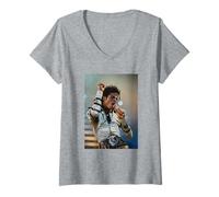 Womens Michael Jackson Live On Bad Tour at Milton Keynes V-Neck T-Shirt