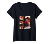 Women's Michael Jackson_Snowboard_002 V-Neck T-Shirt