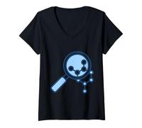 Womens Microbiome Gut Health Microbiota V-Neck T-Shirt
