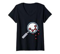 Womens Microbiome Gut Health Microbiota V-Neck T-Shirt